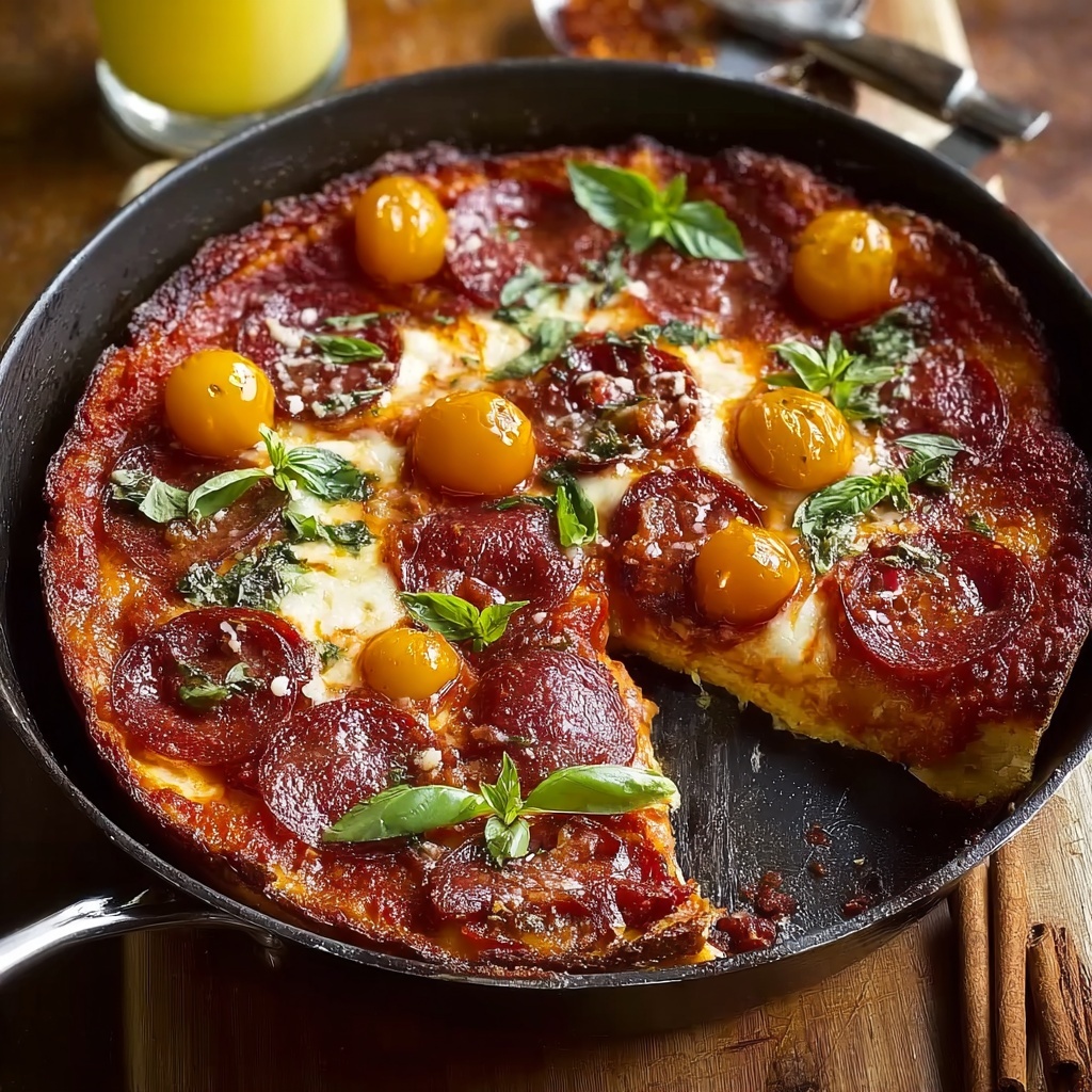 Skillet Cheesy Pizza Chicken Recipe - Recipe Image