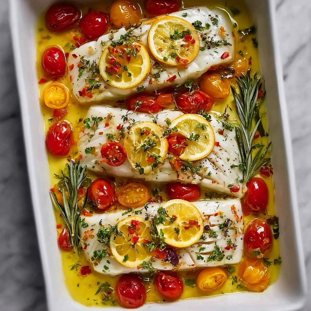 Easy Mediterranean Baked Fish Recipe - Recipe Image