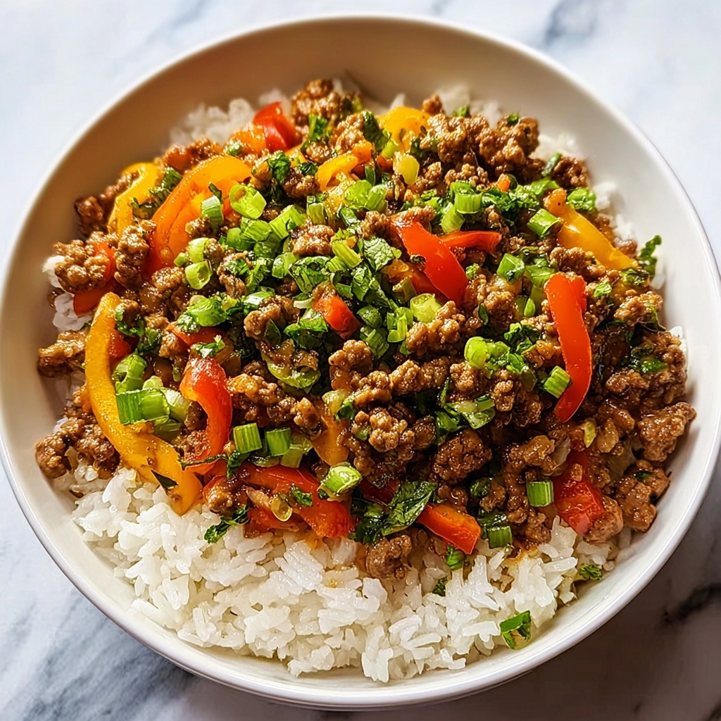 Beef and Pepper Rice Bowl Recipe - Recipe Image