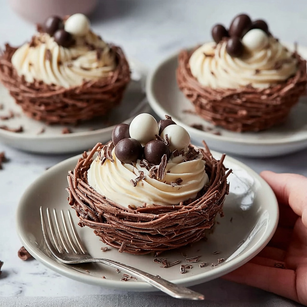 Delightful Chocolate Meringue Easter Nests Recipe - Recipe Image