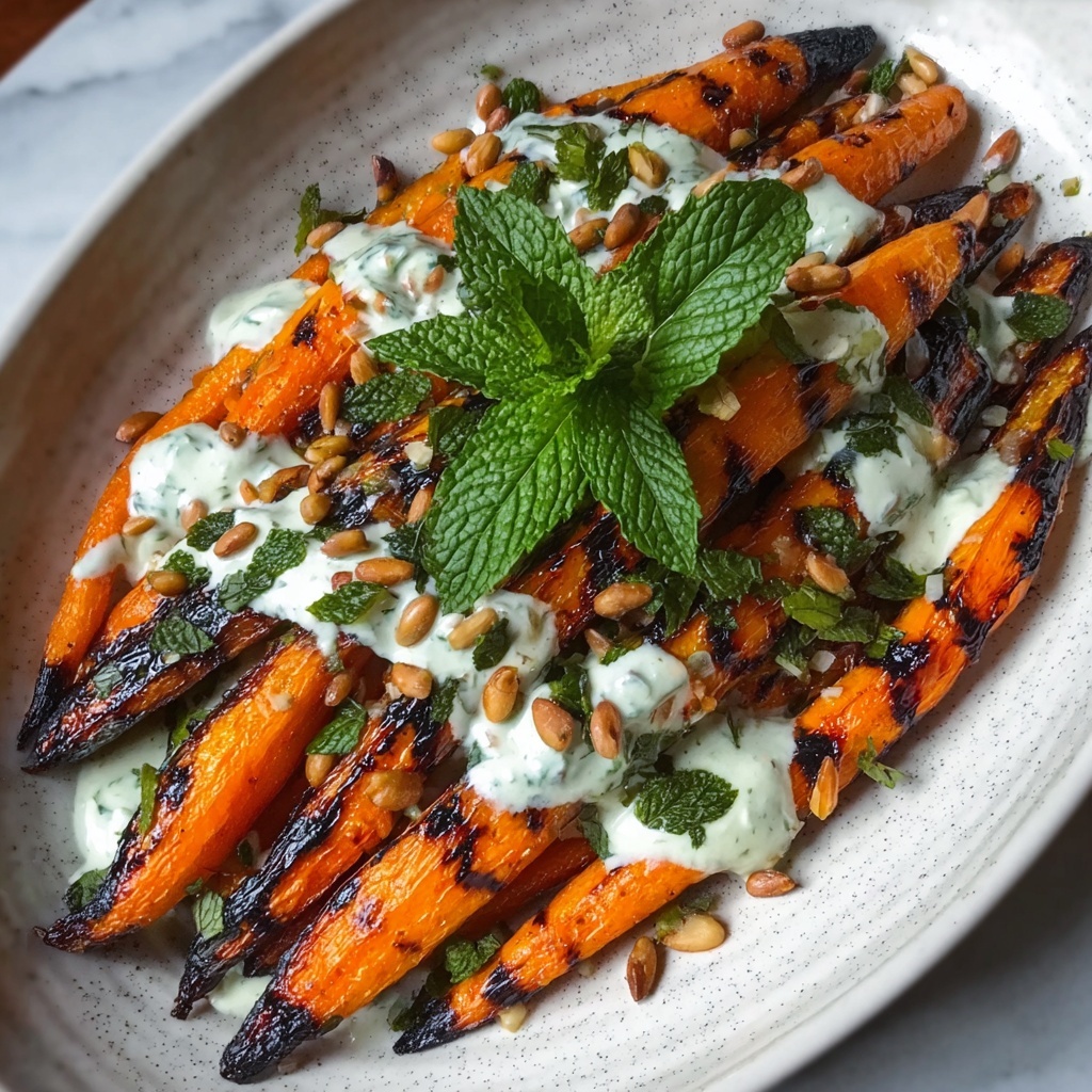Roasted Carrots with Mint & Tahini Sauce Recipe - Recipe Image