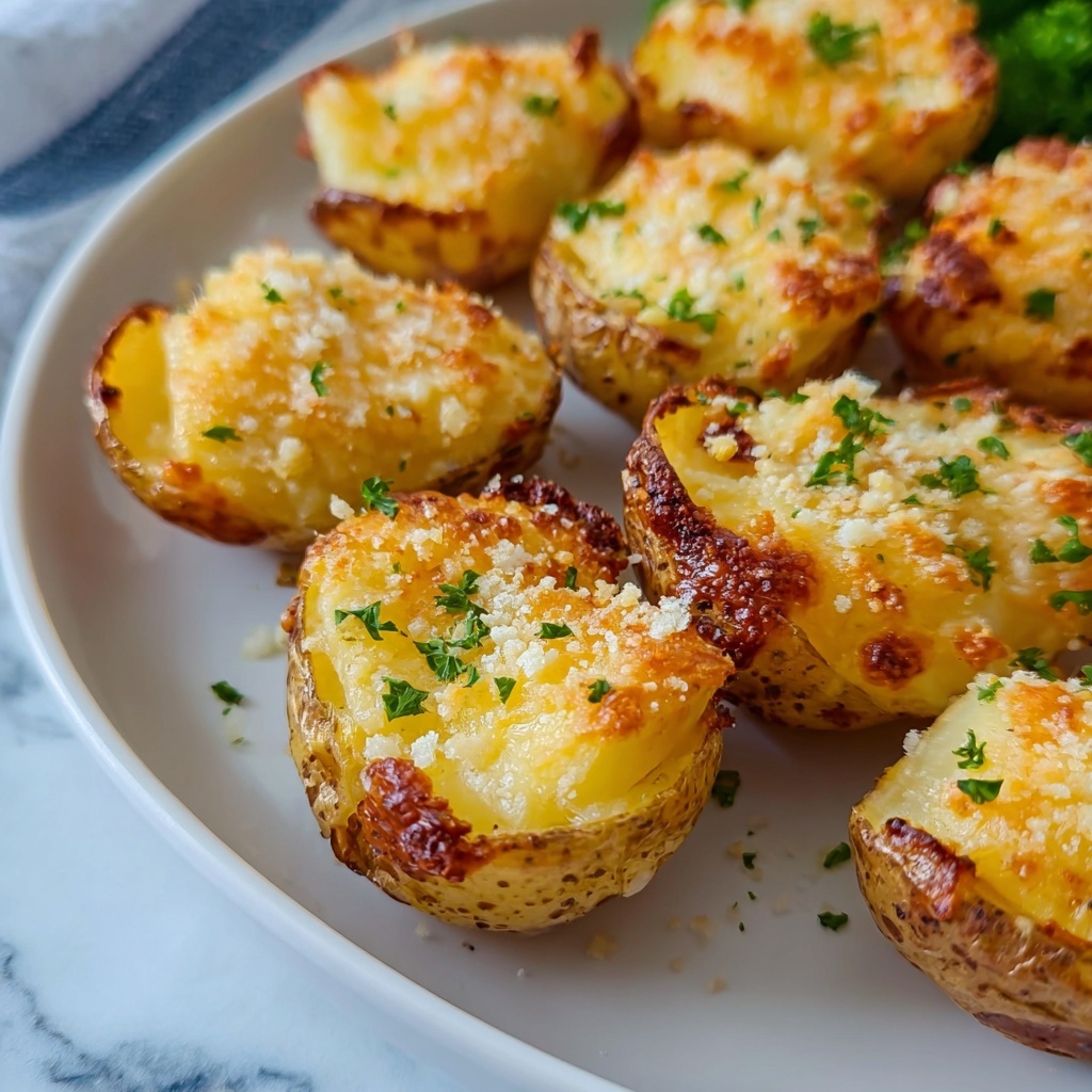 Crispy Parmesan Garlic Potatoes Recipe - Recipe Image