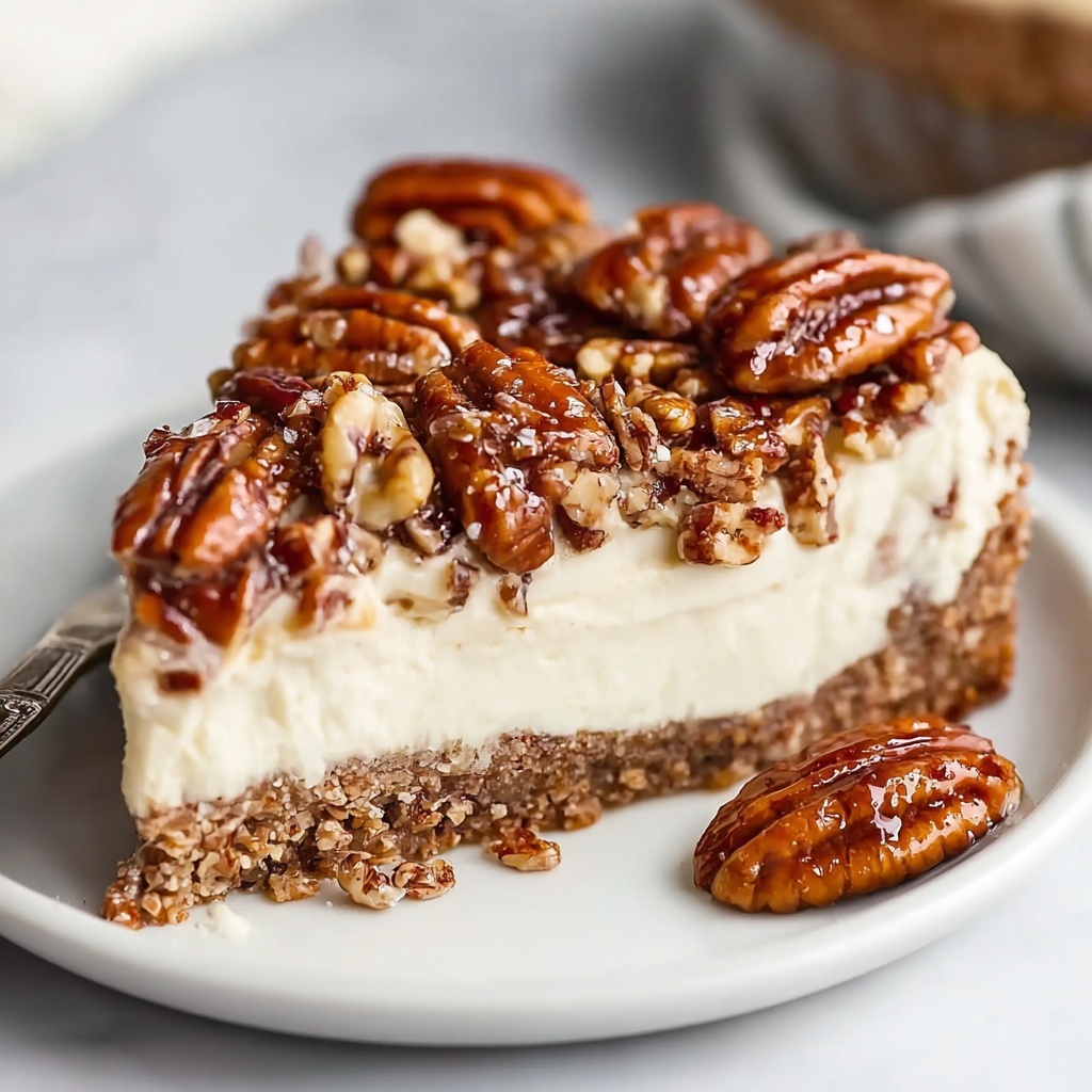 No-Bake Keto Pecan Pie Cheesecake Recipe - Recipe Image