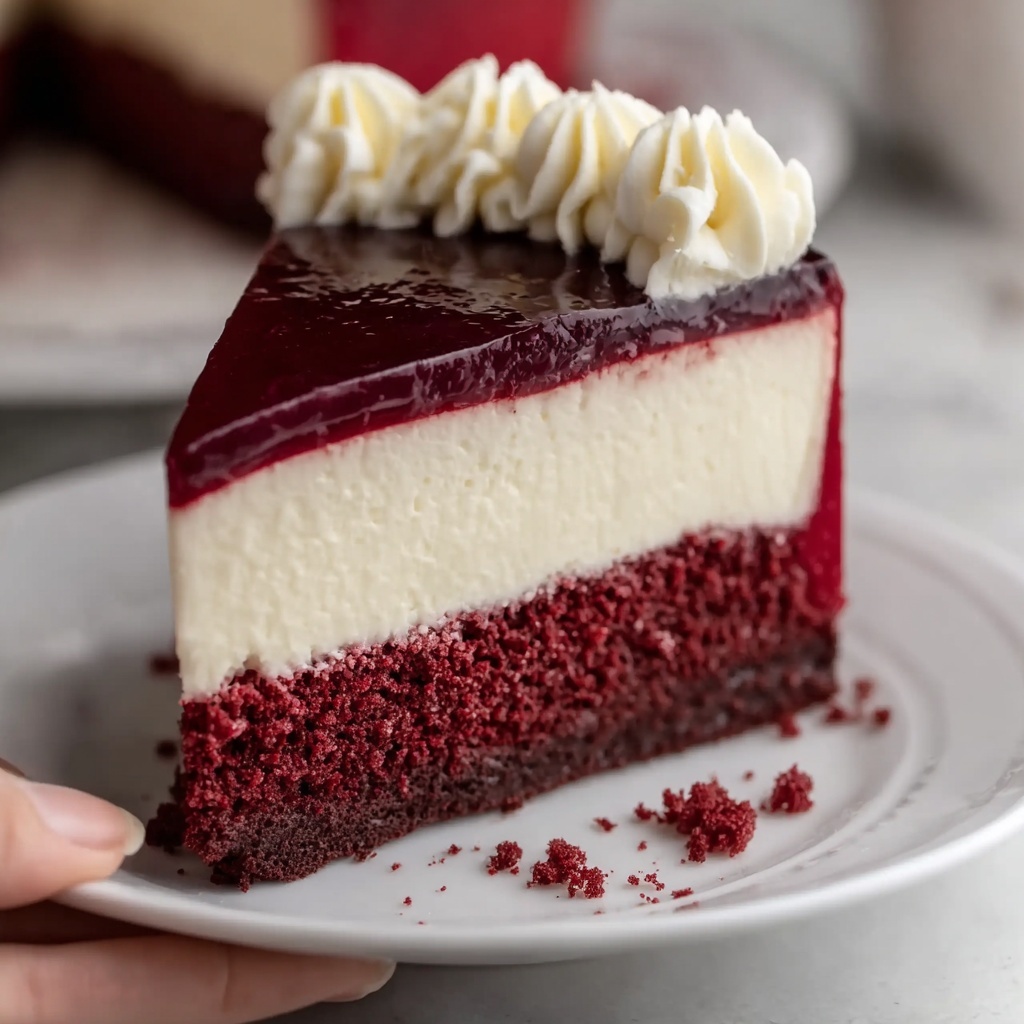 Homemade Red Velvet Cheesecake Recipe - Recipe Image