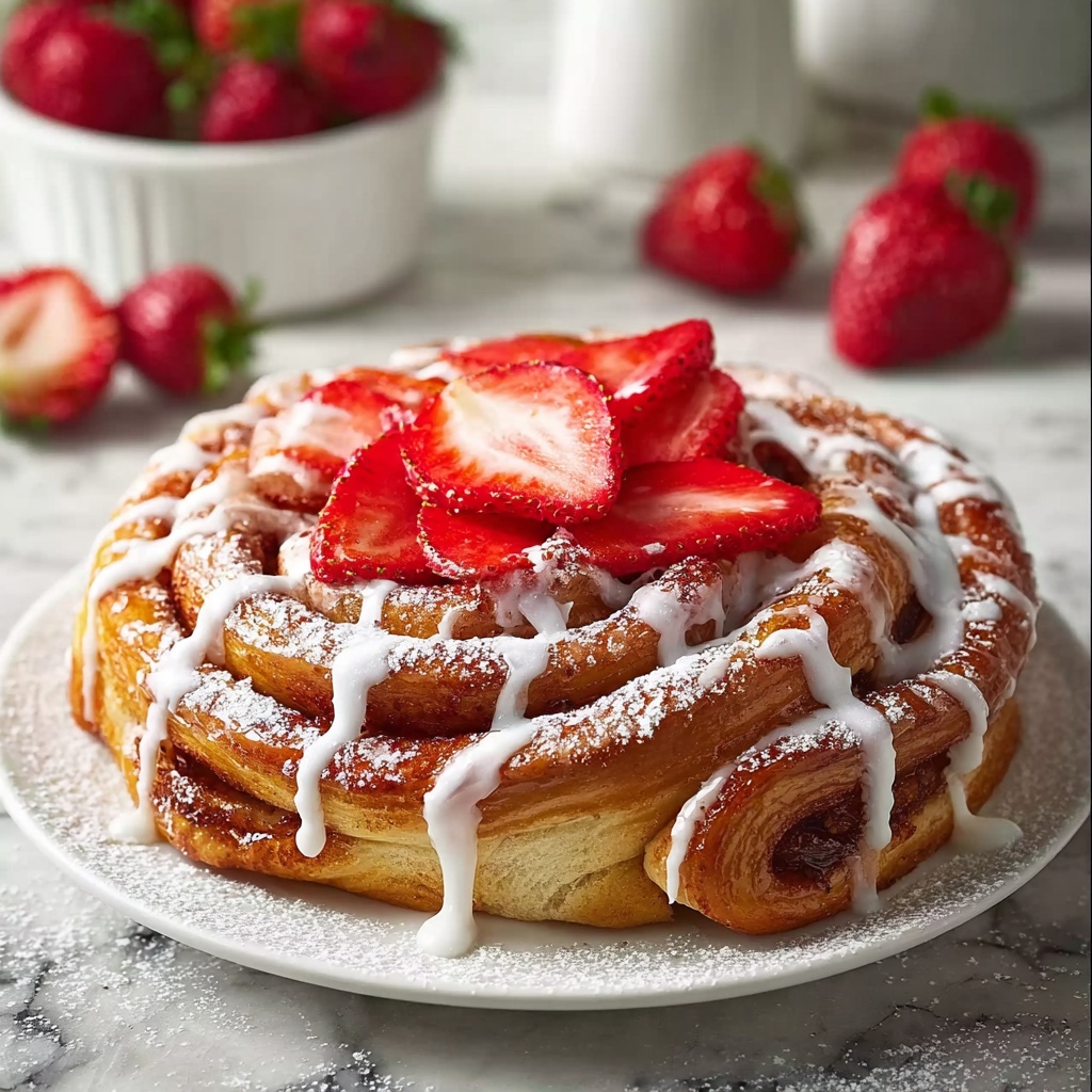 Fluffy Strawberry Cinnamon Rolls Recipe - Recipe Image