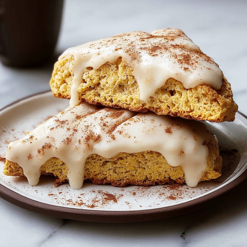 Pumpkin Scones with Spiced Glaze Recipe - Recipe Image