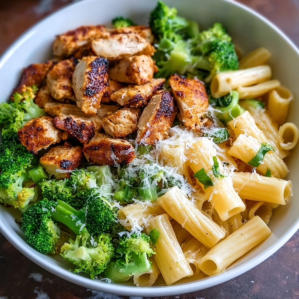 Parmesan Chicken Florentine and Broccoli Pasta Recipe - Recipe Image