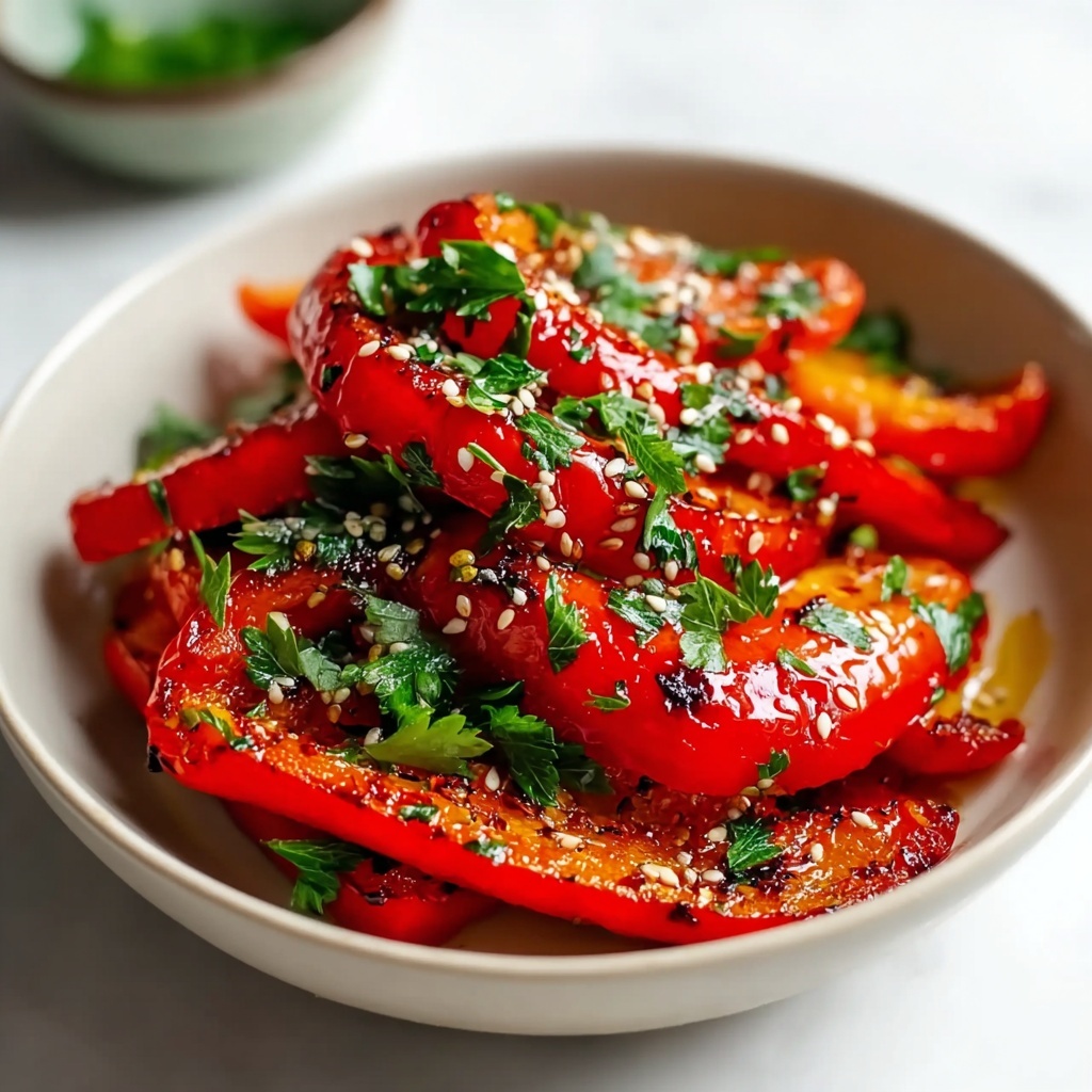 Piedmontese Roasted Peppers with Garlic and Parsley Recipe - Recipe Image