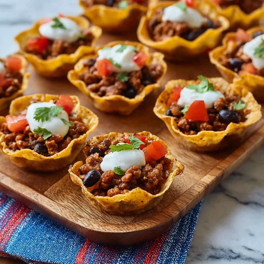 Red, White, and Blue Taco Bites Recipe - Recipe Image