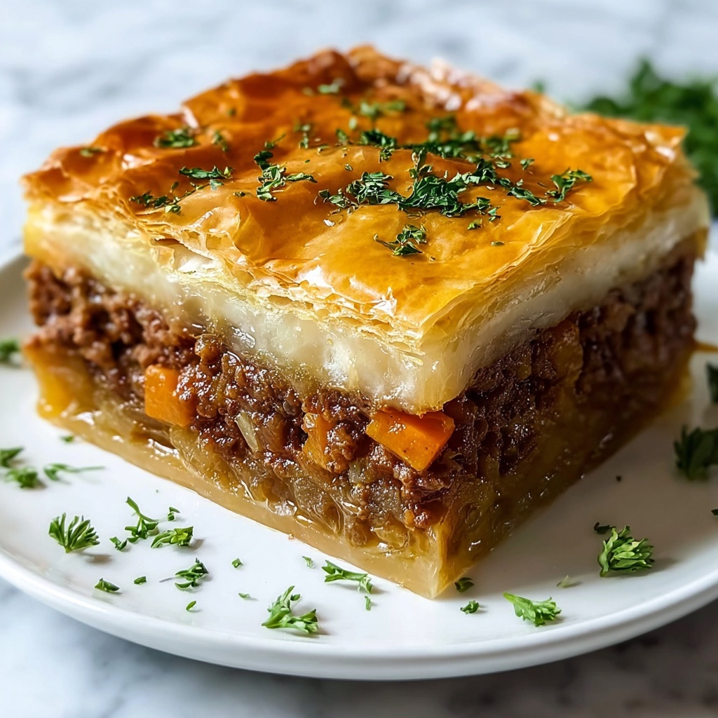 Greek Phyllo Meat Pie Recipe - Recipe Image