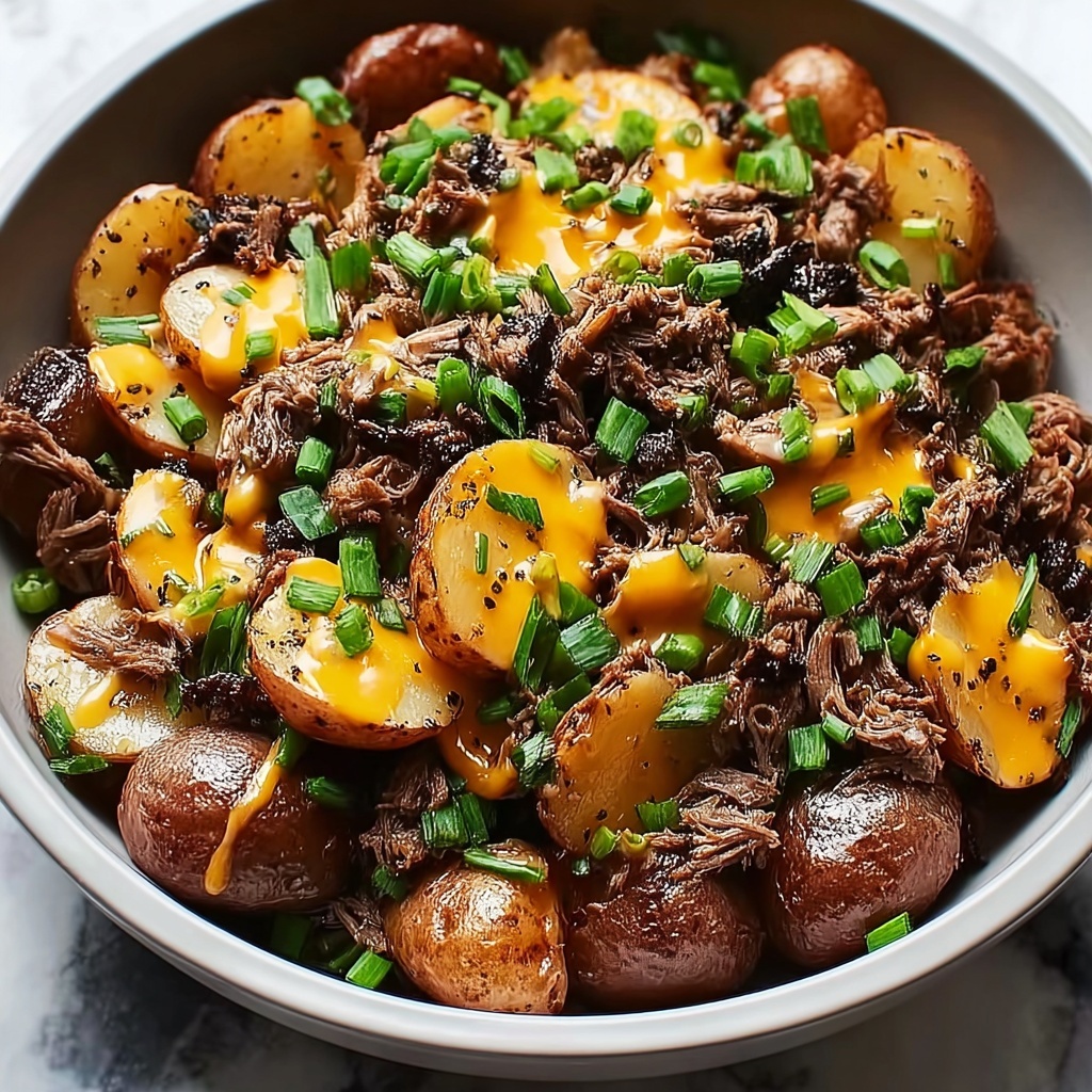 Crockpot Loaded Steak and Potato Bake Recipe - Recipe Image