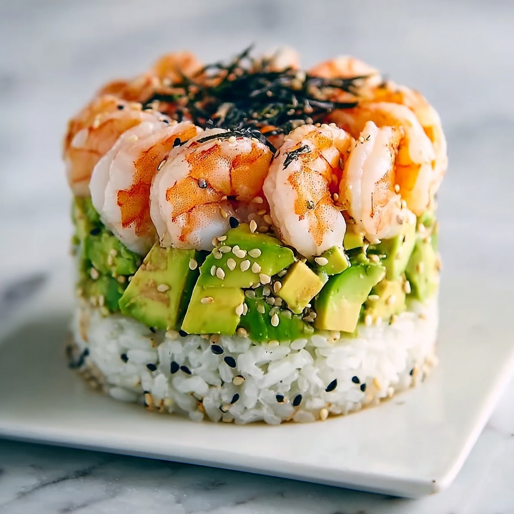 Spicy Shrimp Sushi Stacks Recipe - Recipe Image