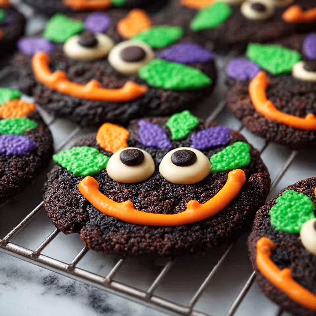 Halloween Black Cocoa M&M Cookies Recipe - Recipe Image
