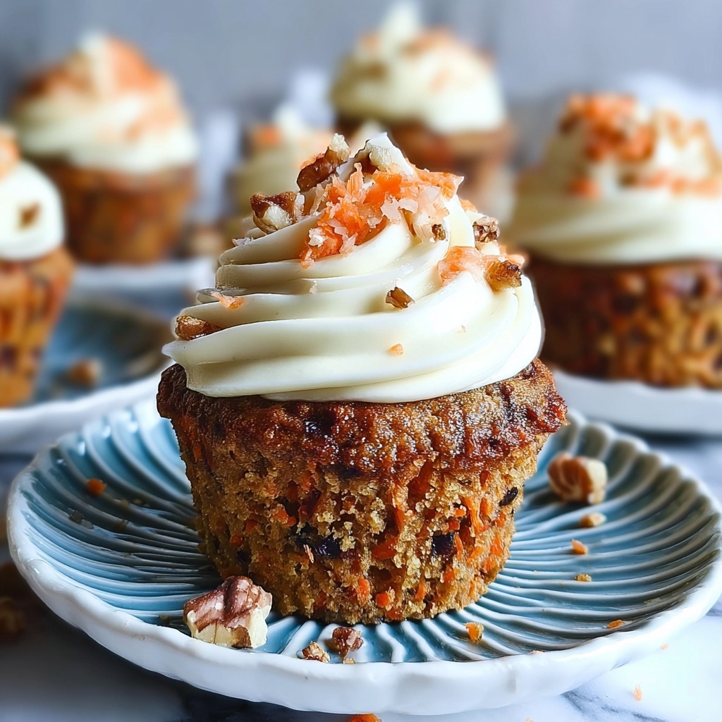 Carrot Cake Cupcakes with Cream Cheese Frosting Recipe - Recipe Image