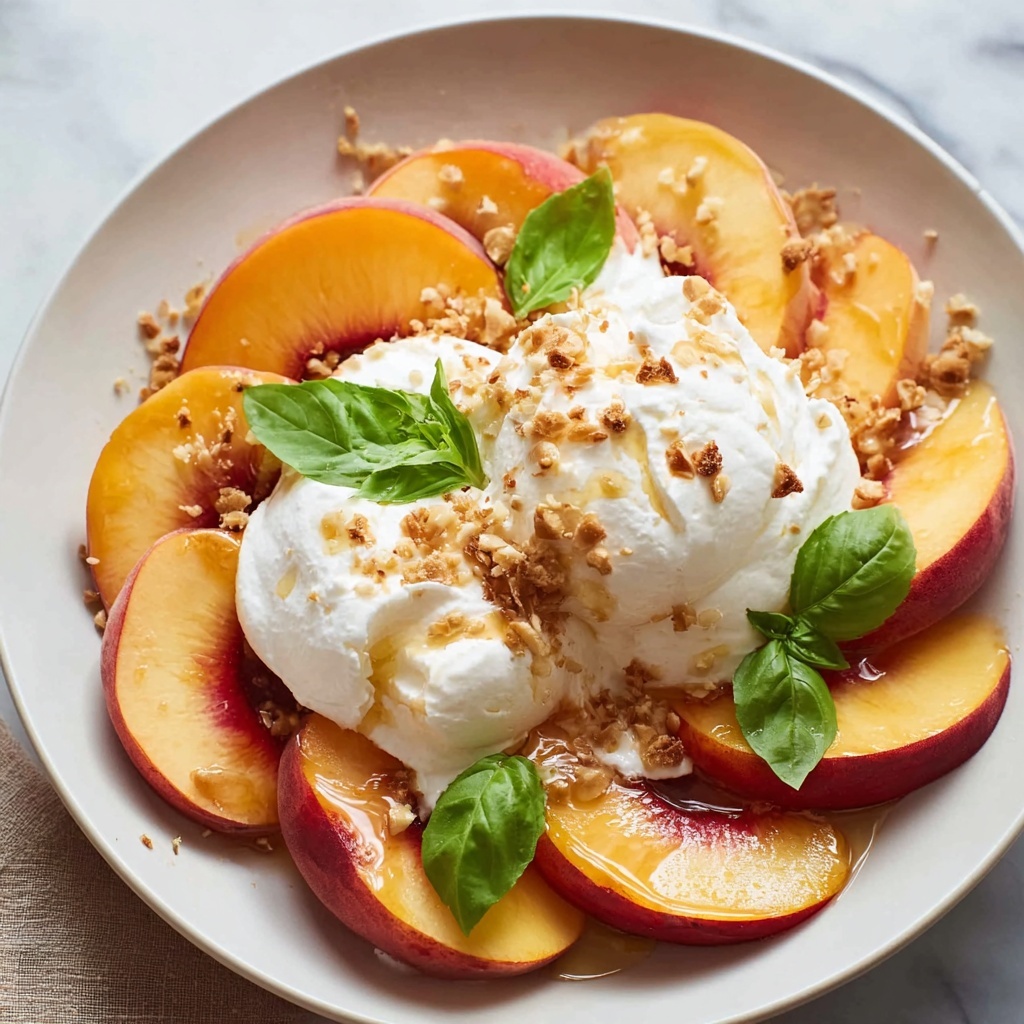 Peach and Burrata Caprese Salad Delight Recipe - Recipe Image