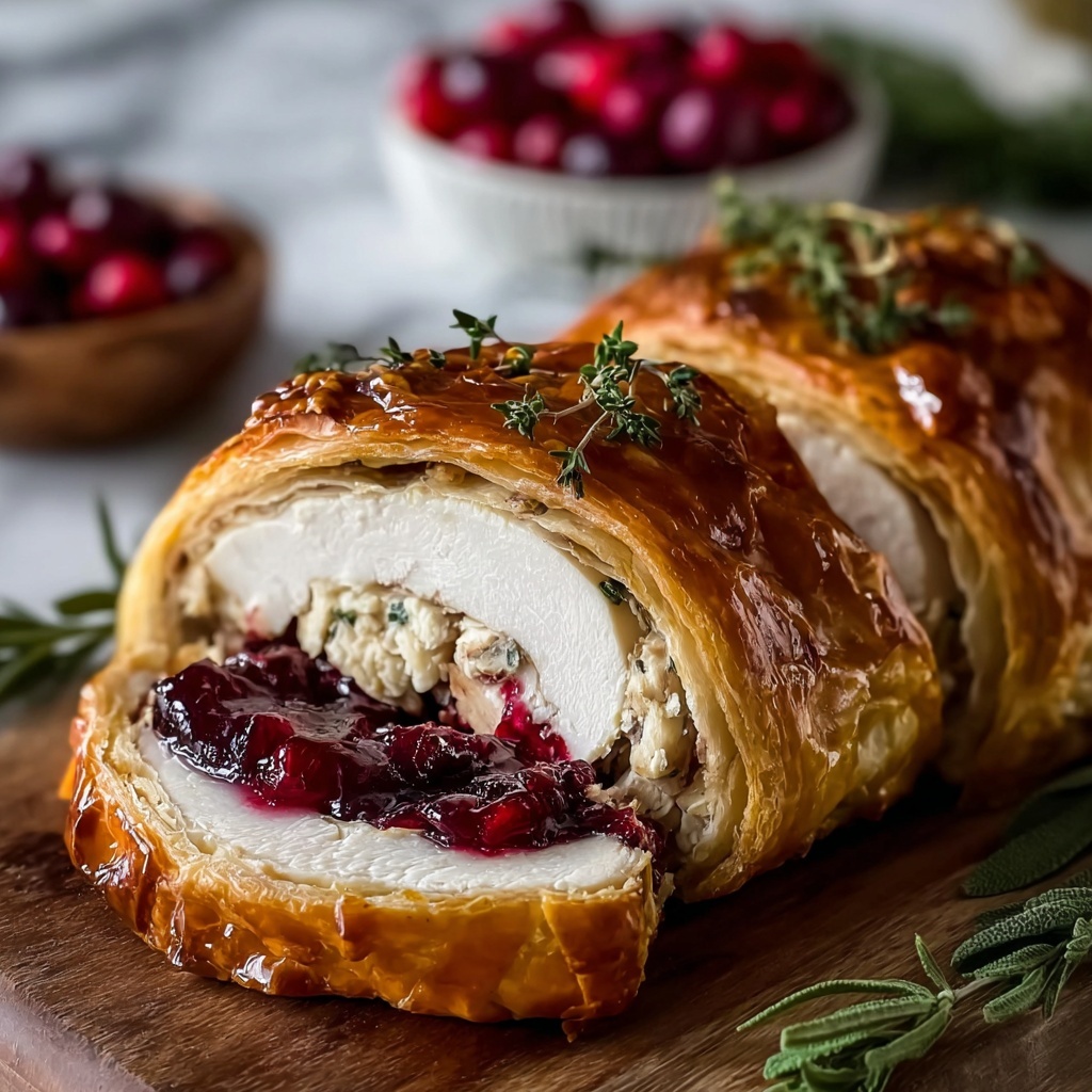 Cranberry Hazelnut Turkey Wellington Recipe - Recipe Image