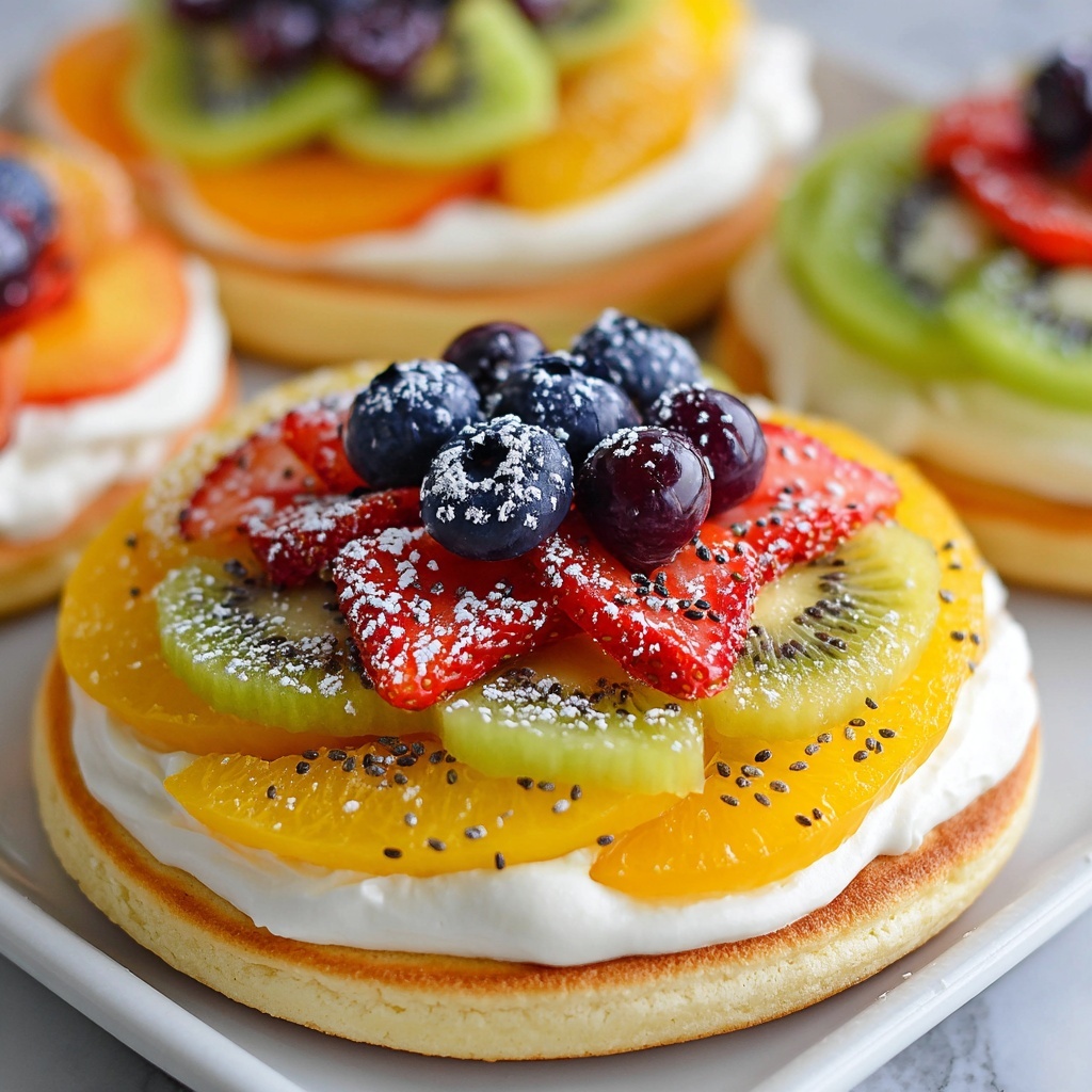 Healthy Bagel Fruit Pizzas for Kids Recipe - Recipe Image