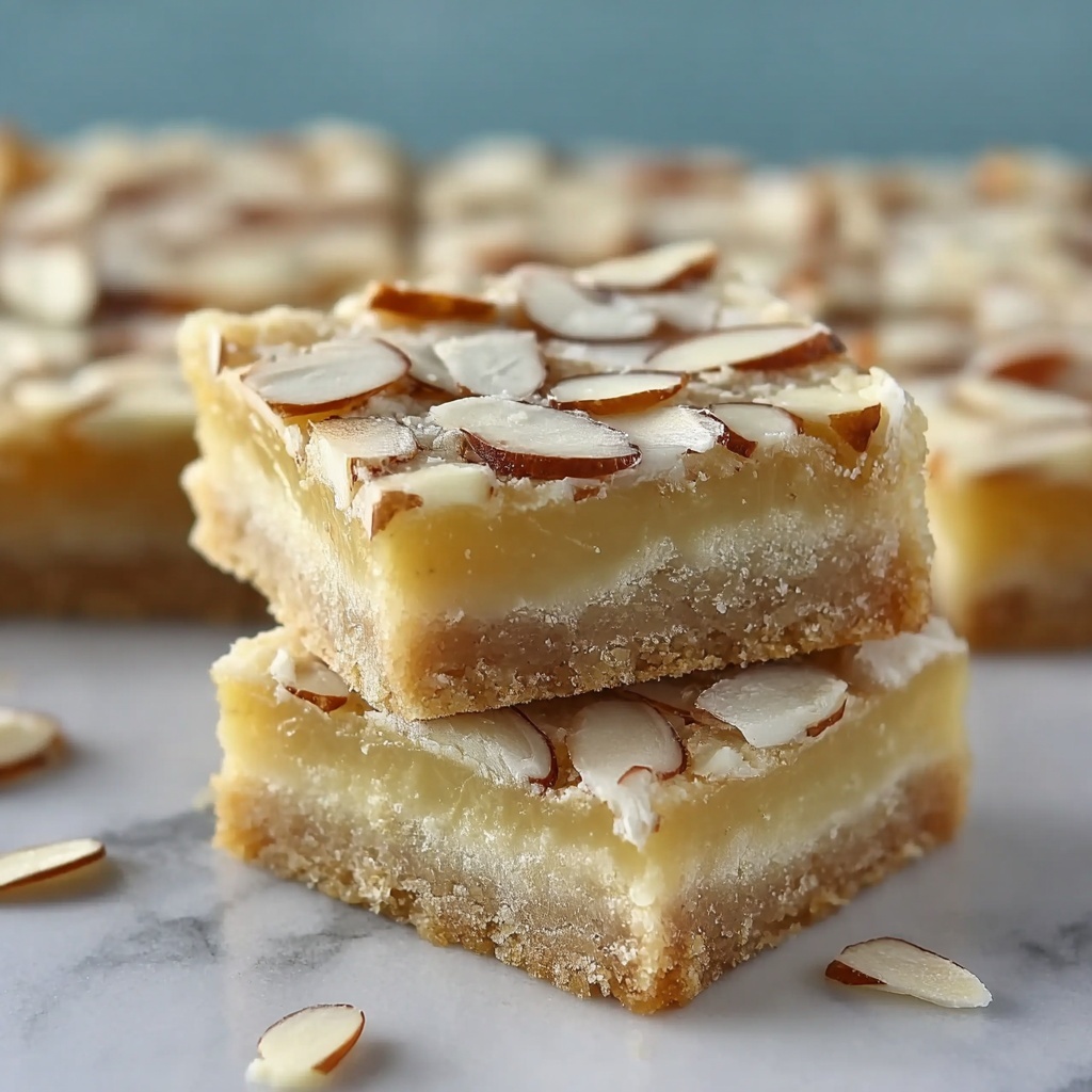 Almond Bars with White Chocolate Drizzle Recipe - Recipe Image