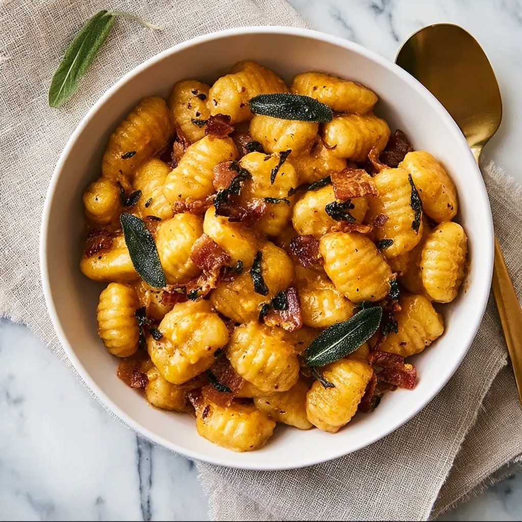 Gnocchi with Creamy Pumpkin Sauce Recipe - Recipe Image
