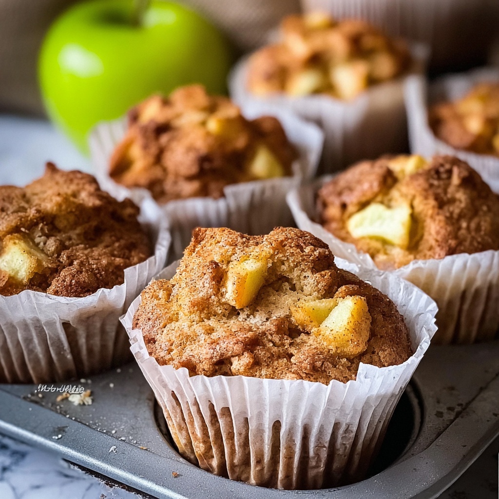 Easy Apple Sour Cream Muffins Recipe - Recipe Image