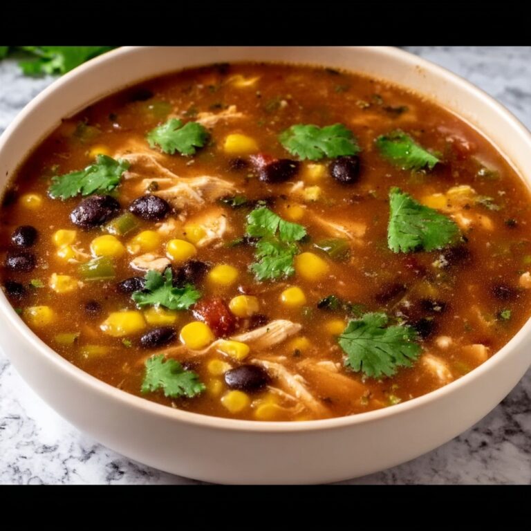 Southwest Black Bean Chicken Tortilla Soup Recipe