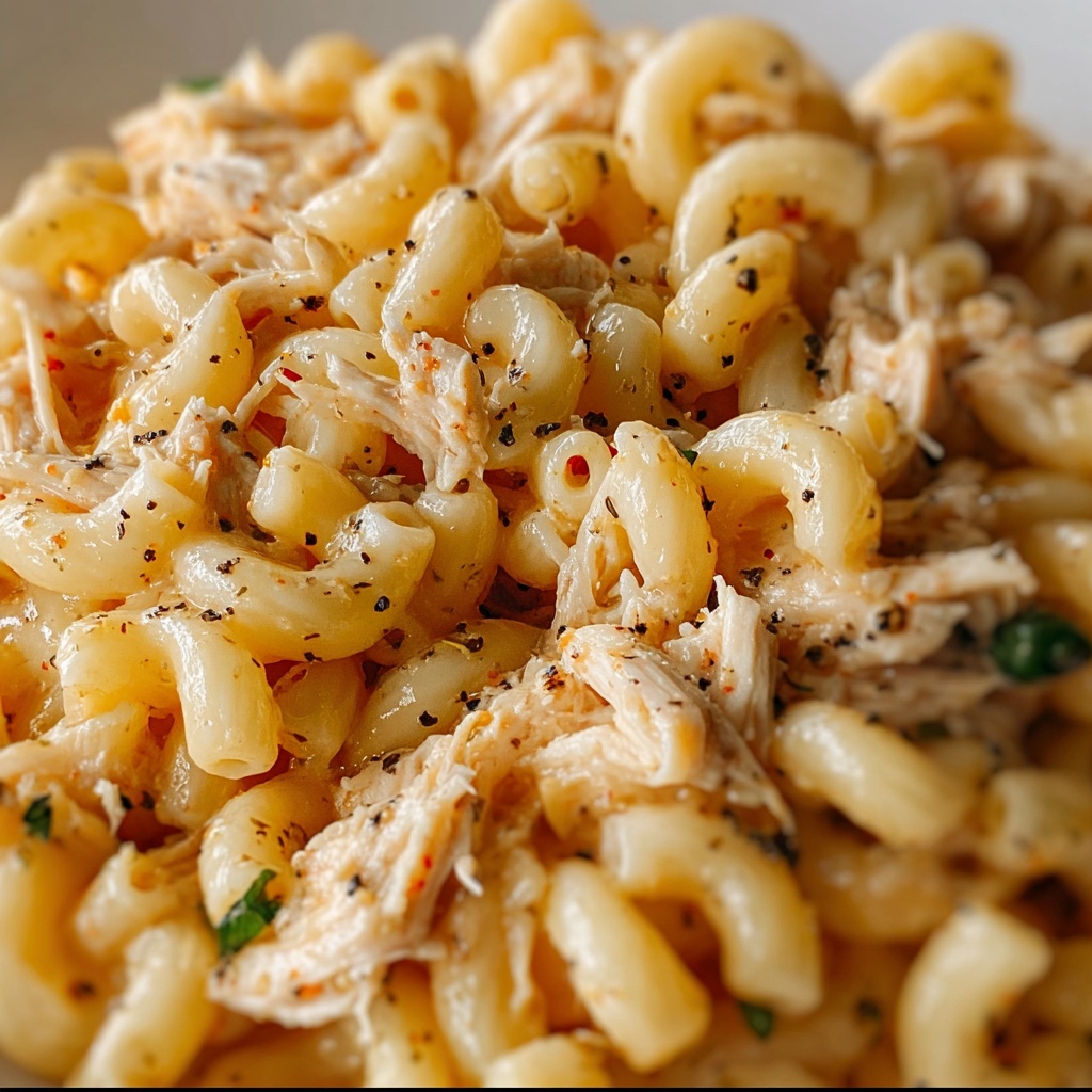 Healthy Macaroni with Chicken and Creamy Parmesan Sauce Recipe - Recipe Image