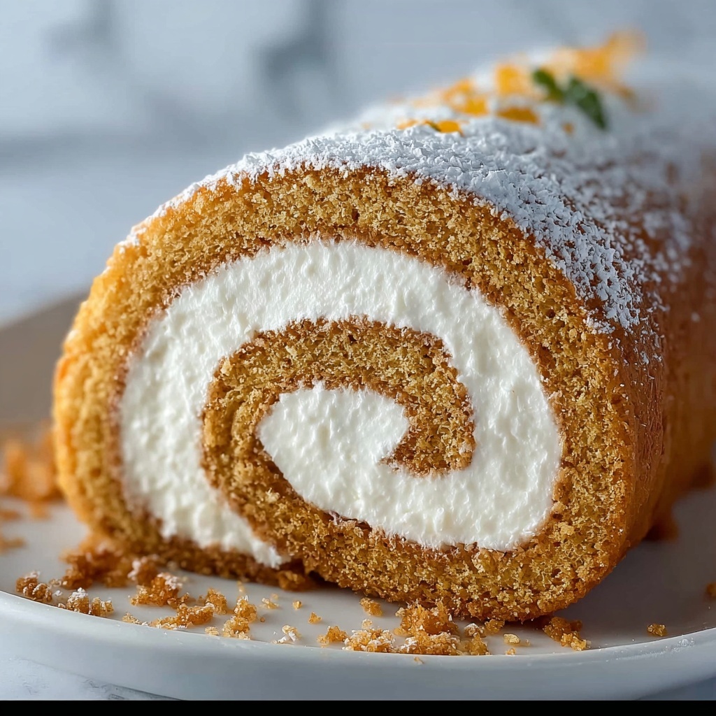 Pumpkin Roll with Cream Cheese Filling Recipe - Recipe Image
