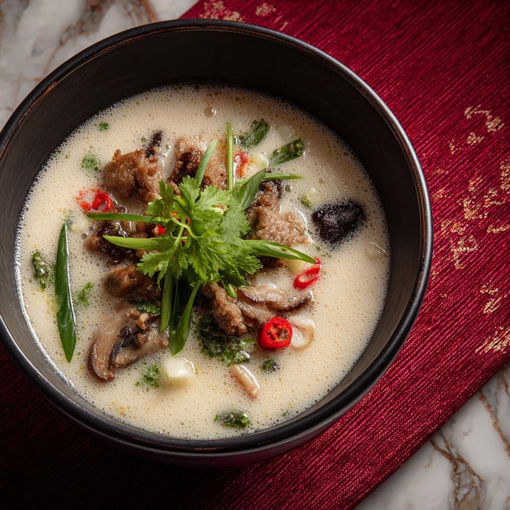 Authentic Tom Kha Gai (Thai Coconut Chicken Soup) Recipe - Recipe Image