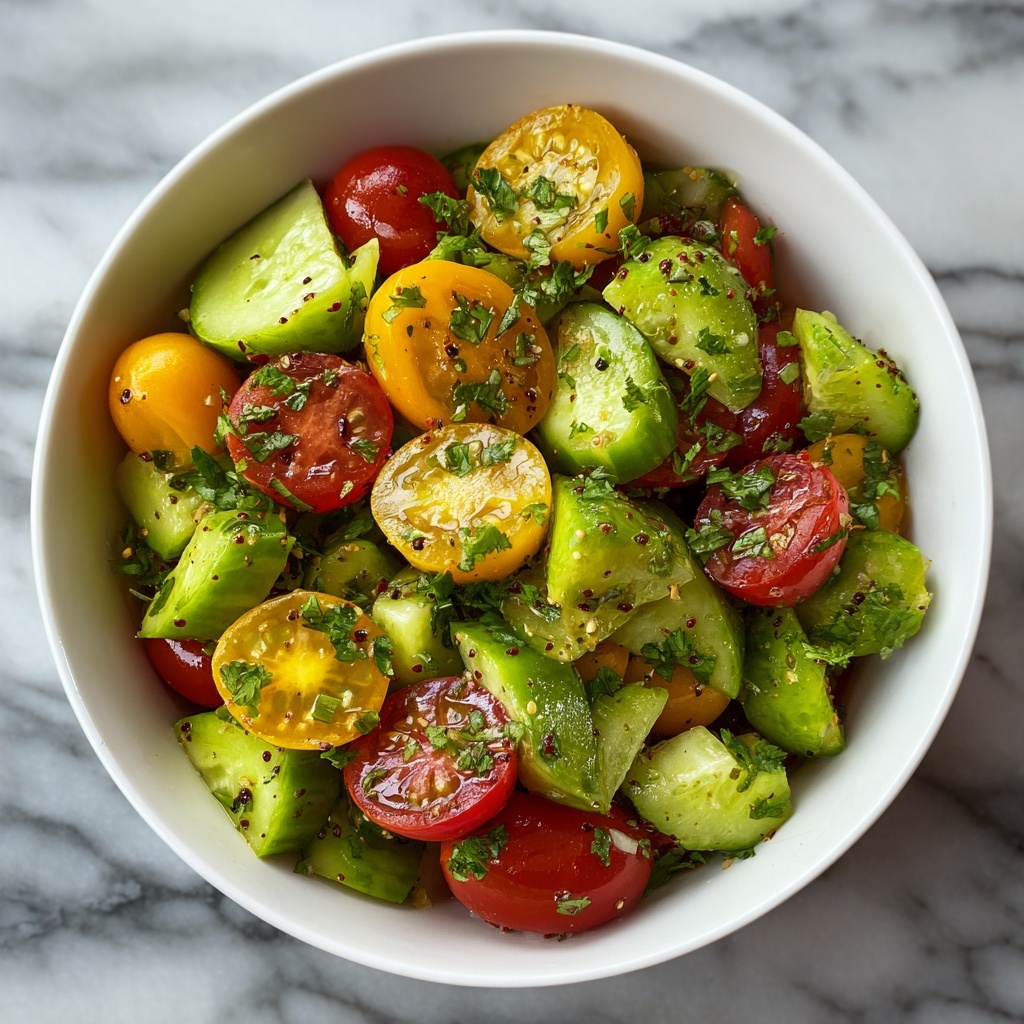 Cucumbers Tomatoes Avocado Salad Recipe - Recipe Image