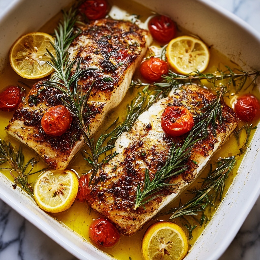 Mediterranean Baked Fish Recipe - Recipe Image