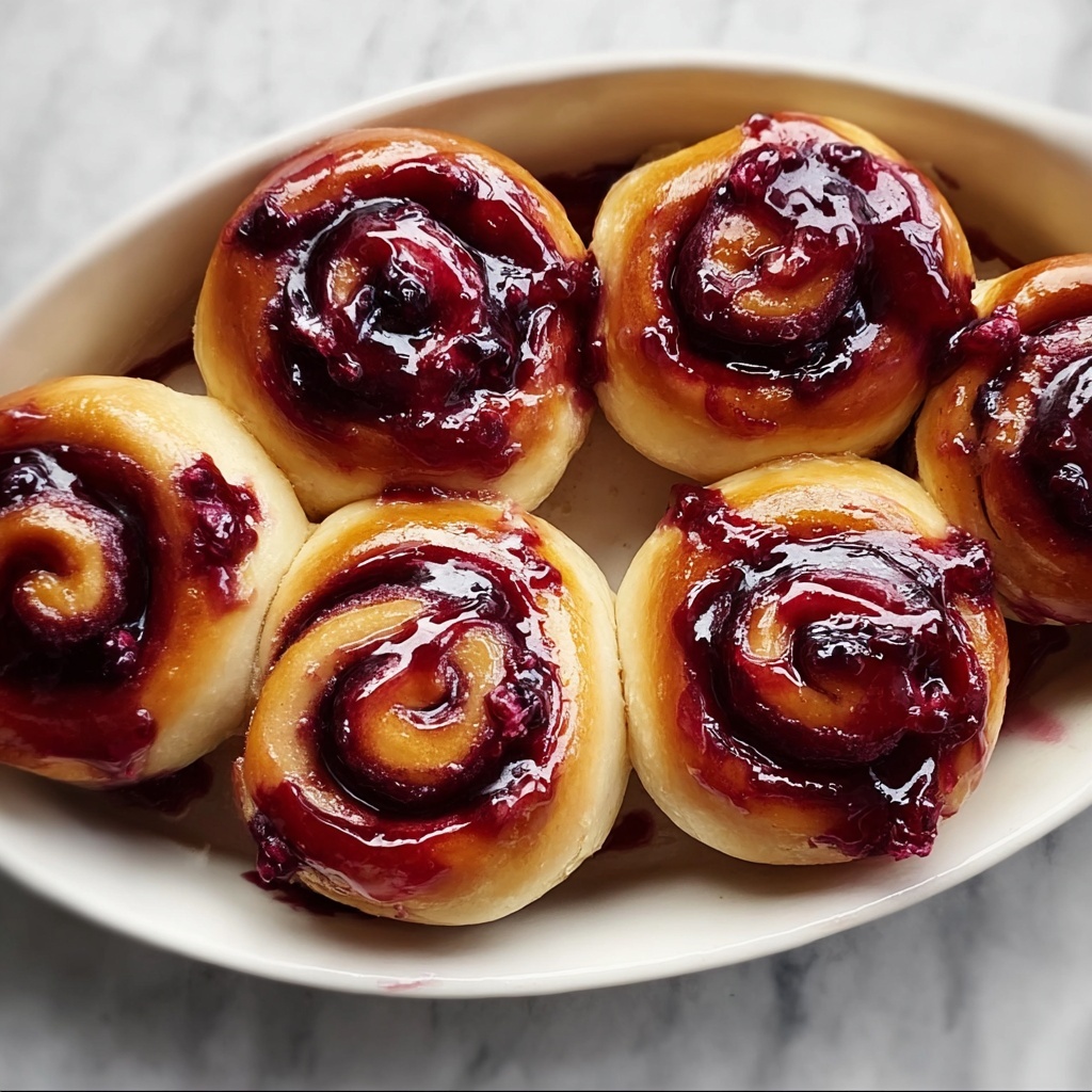 Cherry Cinnamon Rolls with Homemade Cherry Filling and Cream Cheese Frosting Recipe - Recipe Image