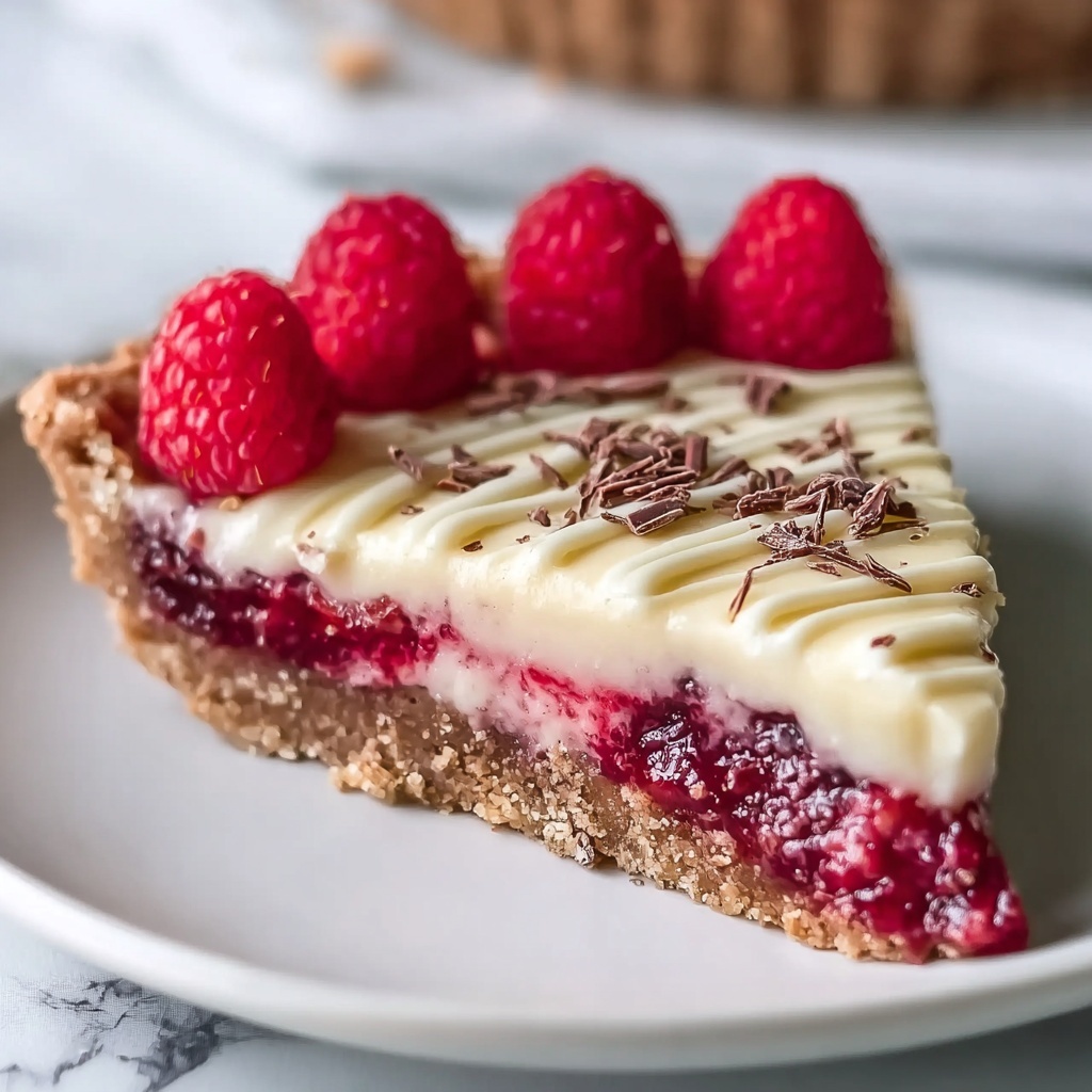 Vegan White Chocolate Raspberry Tart Recipe - Recipe Image