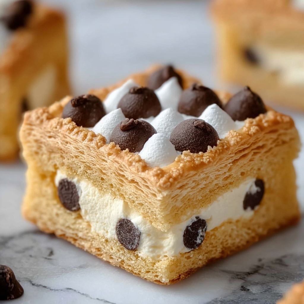 Ricotta Chocolate Chip Pastry Squares Recipe - Recipe Image