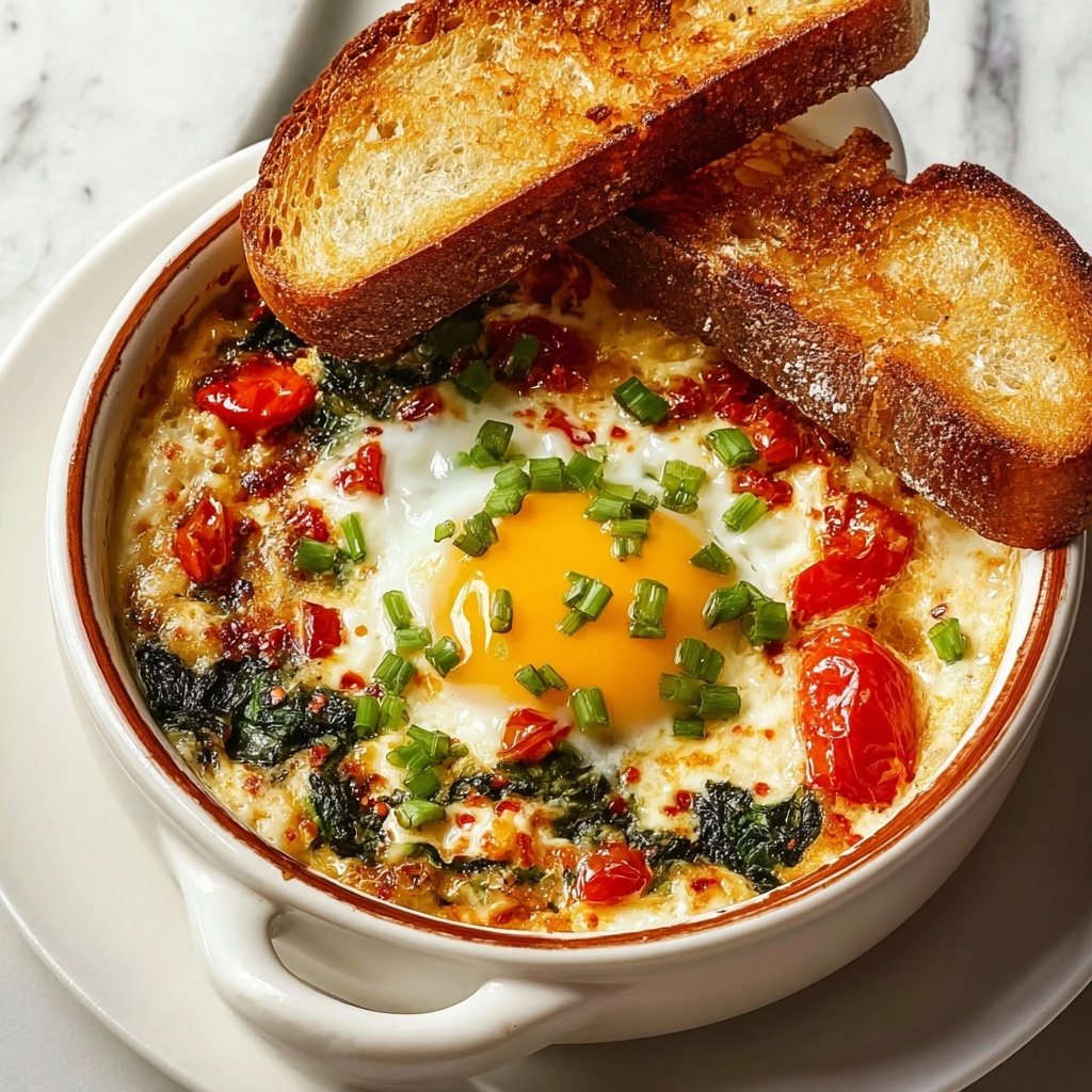 Baked Feta Eggs Breakfast Recipe - Recipe Image
