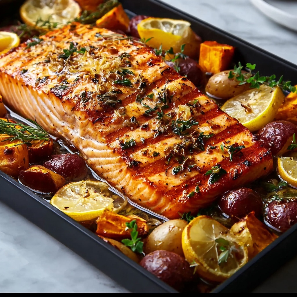 Easy Salmon Traybake Recipe - Recipe Image