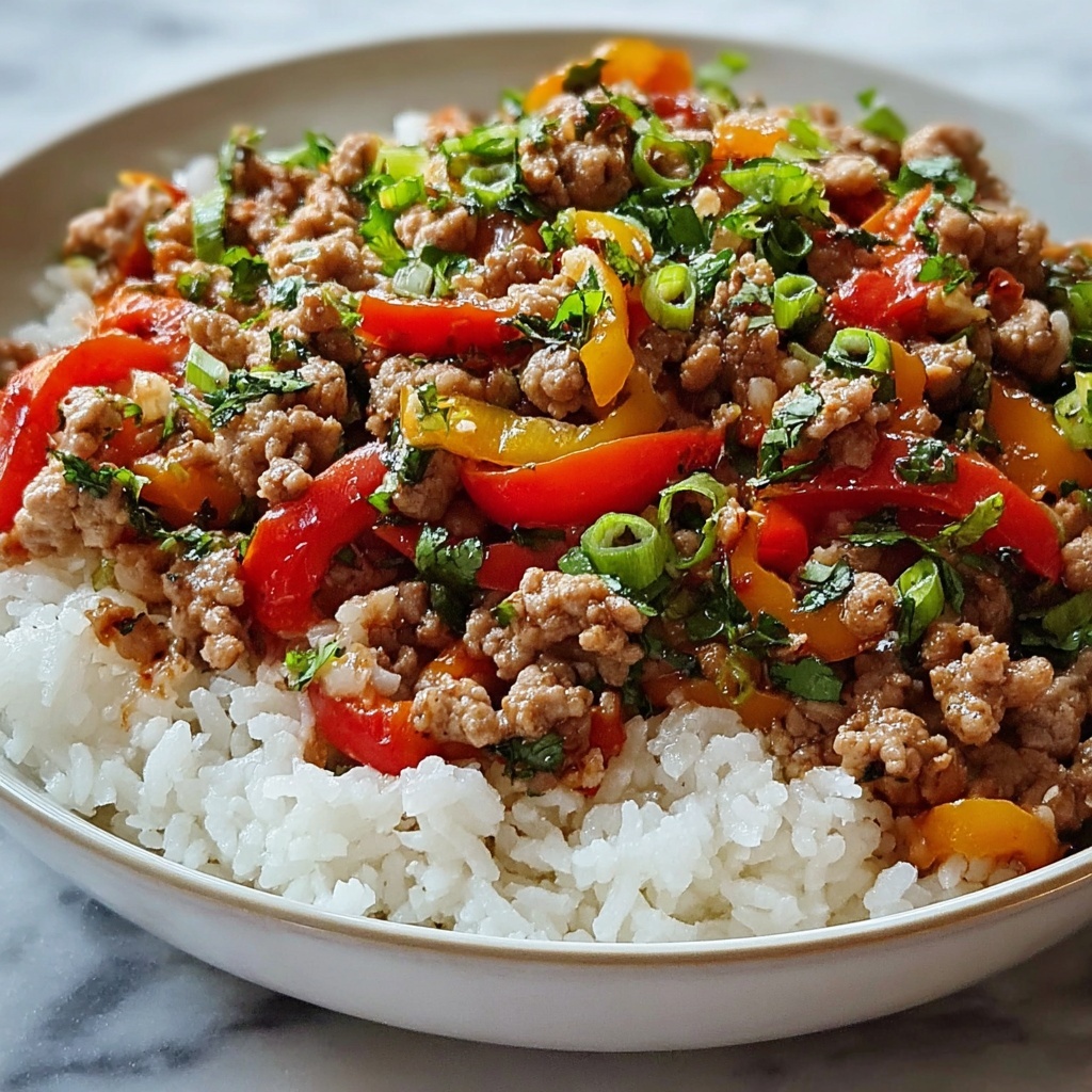 Beef and Pepper Rice Bowl Recipe - Recipe Image