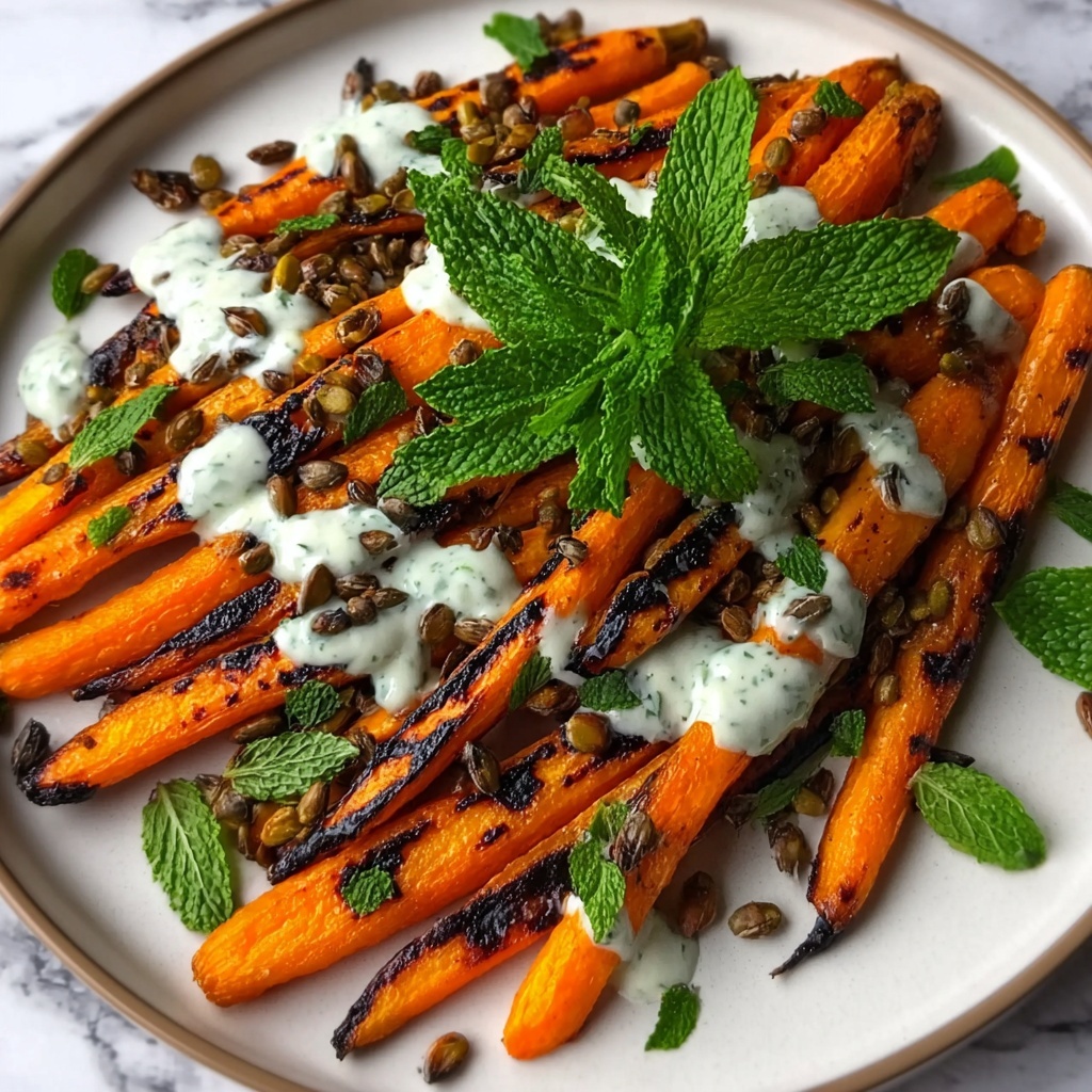 Roasted Carrots with Mint & Tahini Sauce Recipe - Recipe Image