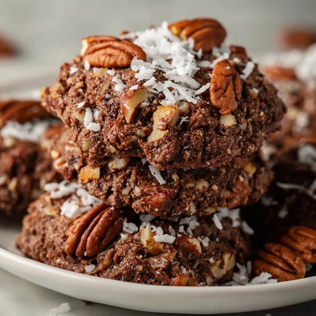Chocolate Pecan Coconut Cookies Recipe - Recipe Image