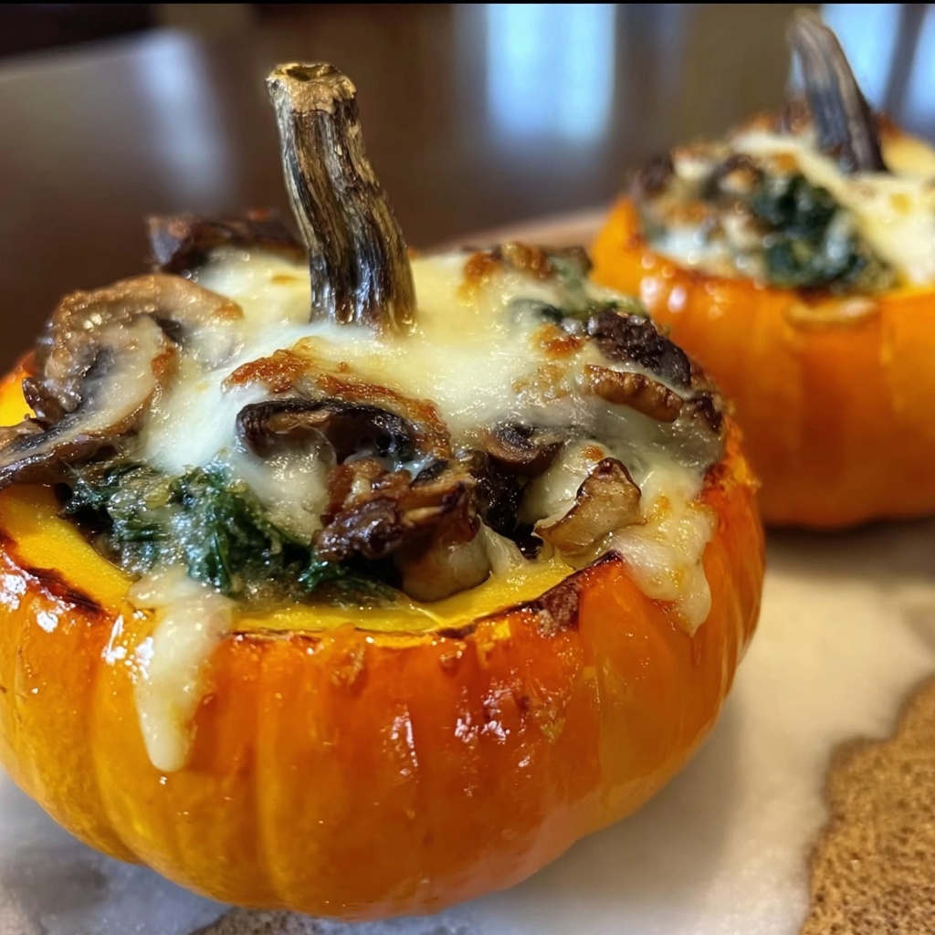 Sausage, Rice, and Cranberry Stuffed Mini Pumpkins Recipe - Recipe Image