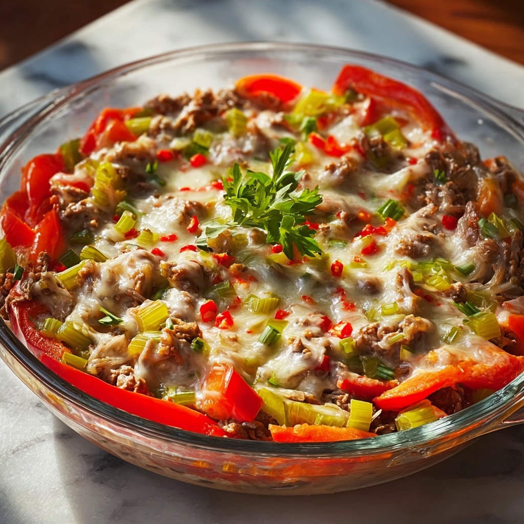 Southern Five-Layer Beef Casserole Recipe - Recipe Image