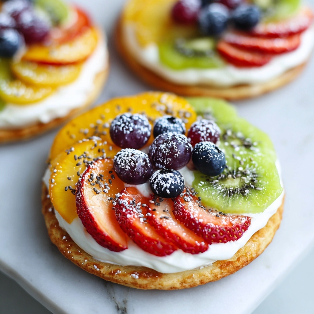 Healthy Bagel Fruit Pizzas for Kids Recipe - Recipe Image