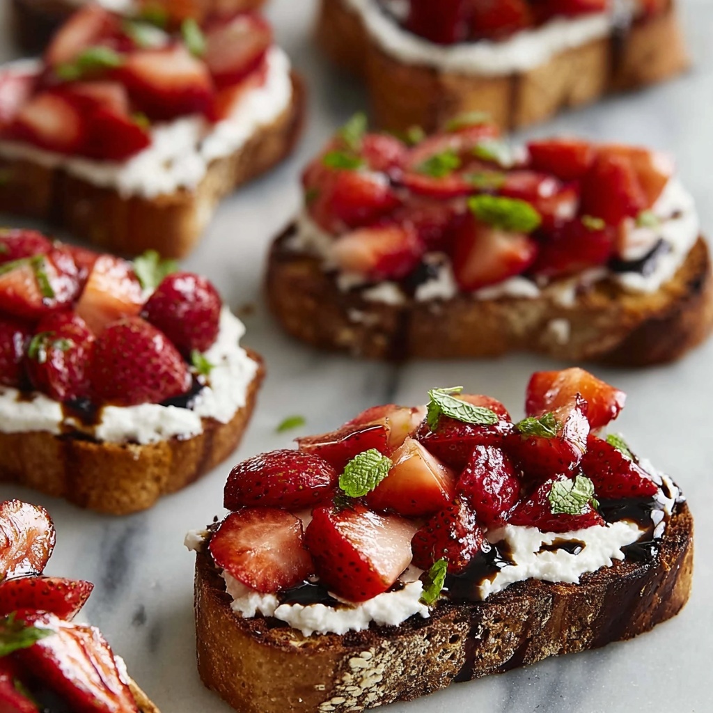 Balsamic Strawberries Crostini Recipe - Recipe Image