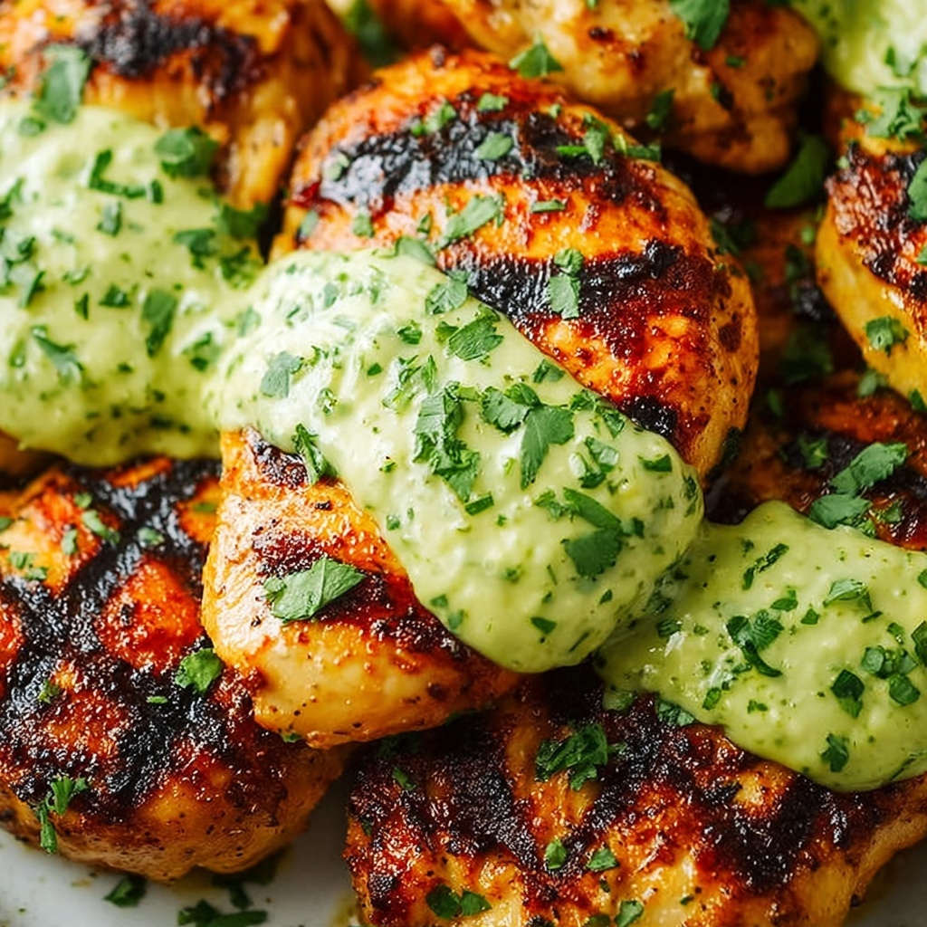 Peruvian Chicken with Spicy Cilantro Green Sauce Recipe - Recipe Image