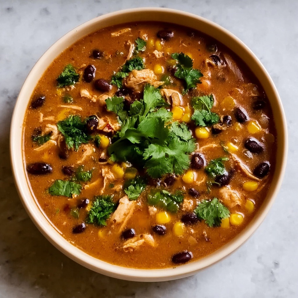 Southwest Black Bean Chicken Tortilla Soup Recipe - Recipe Image