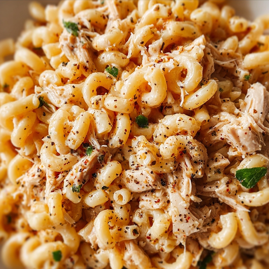 Healthy Macaroni with Chicken and Creamy Parmesan Sauce Recipe - Recipe Image