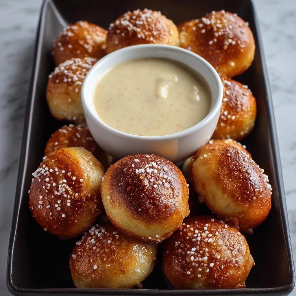 Soft Pretzel Bites with Cheddar Cheese Dip Recipe - Recipe Image