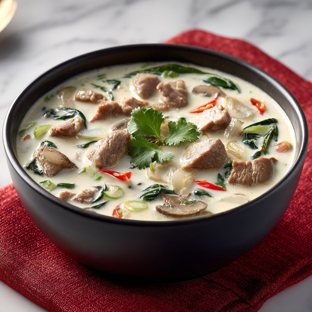 Authentic Tom Kha Gai (Thai Coconut Chicken Soup) Recipe - Recipe Image