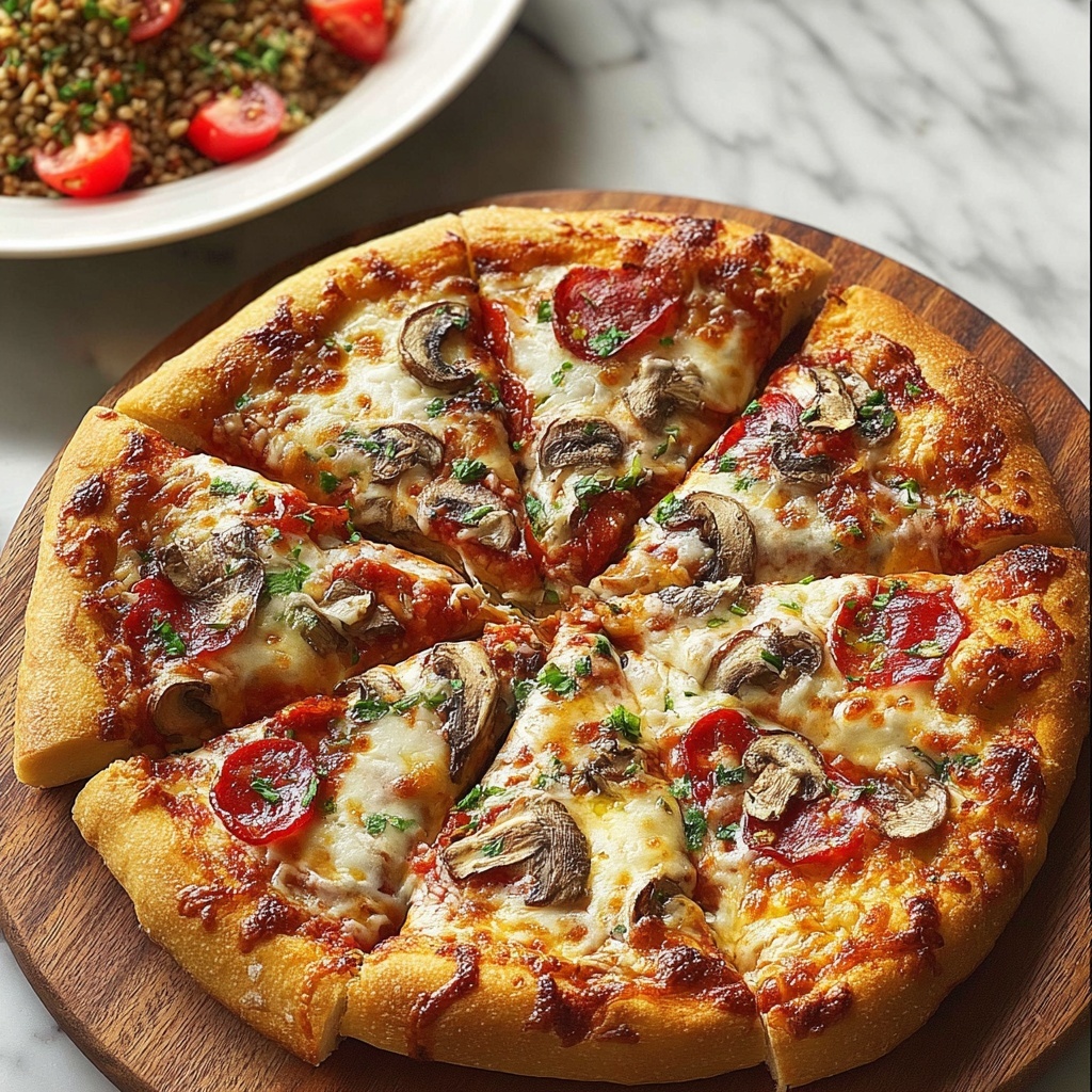 Homemade Classic Pizza with Custom Toppings Recipe - Recipe Image