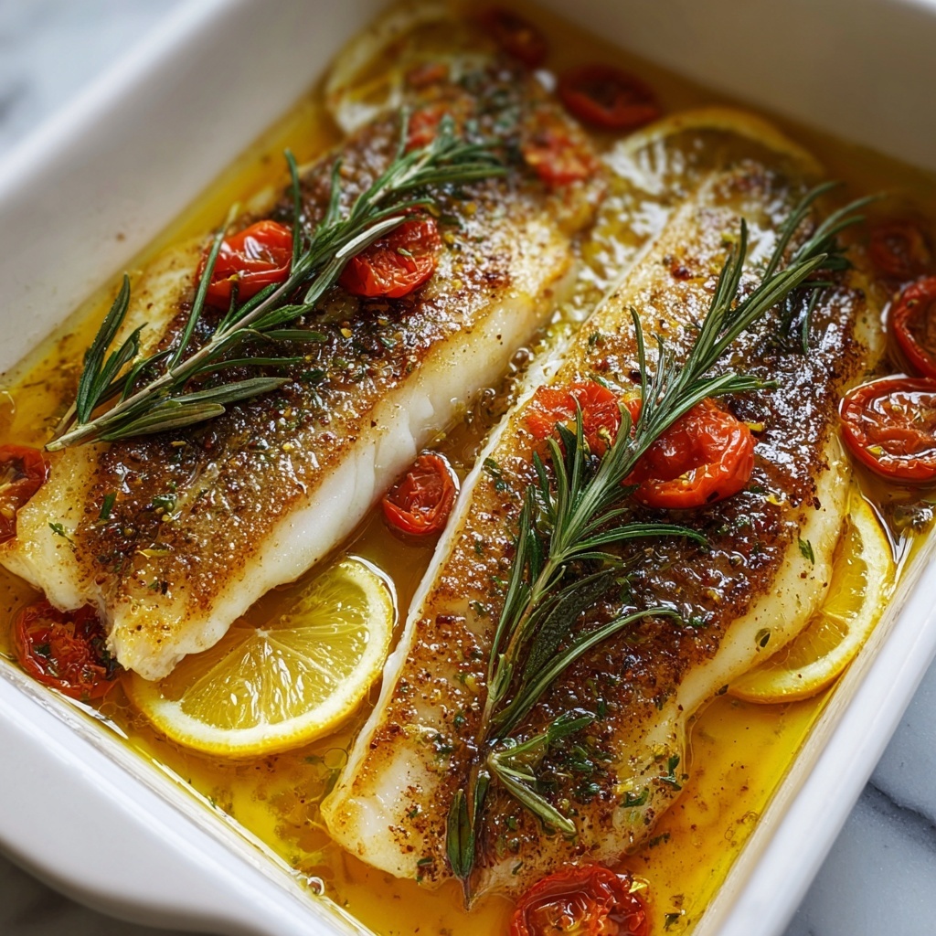 Mediterranean Baked Fish Recipe - Recipe Image
