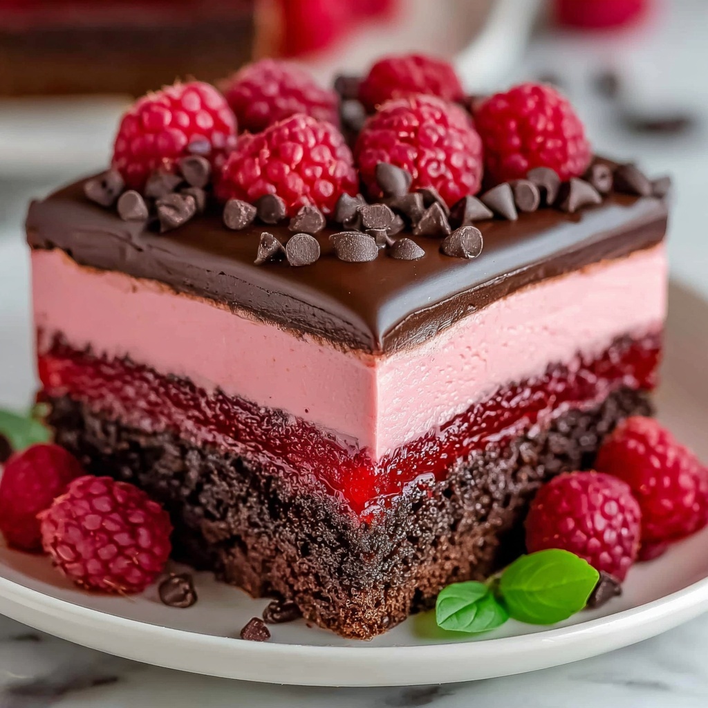 Heavenly Raspberry Chocolate Mousse Cake Recipe - Recipe Image